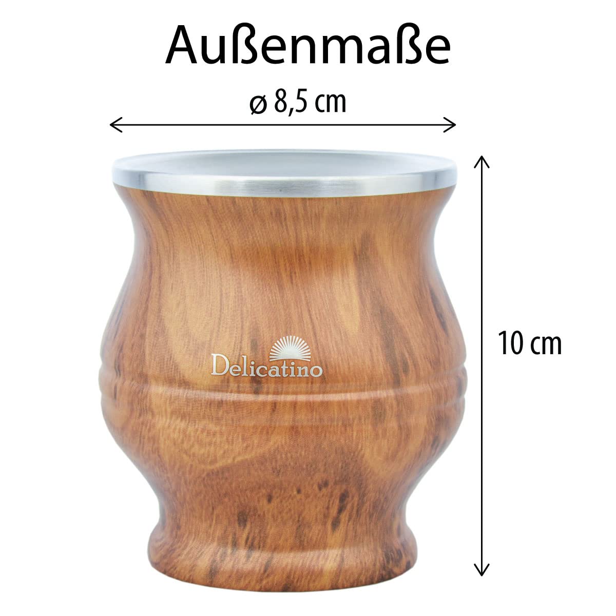 Mate COMBO EDELSTAHL silber/braun