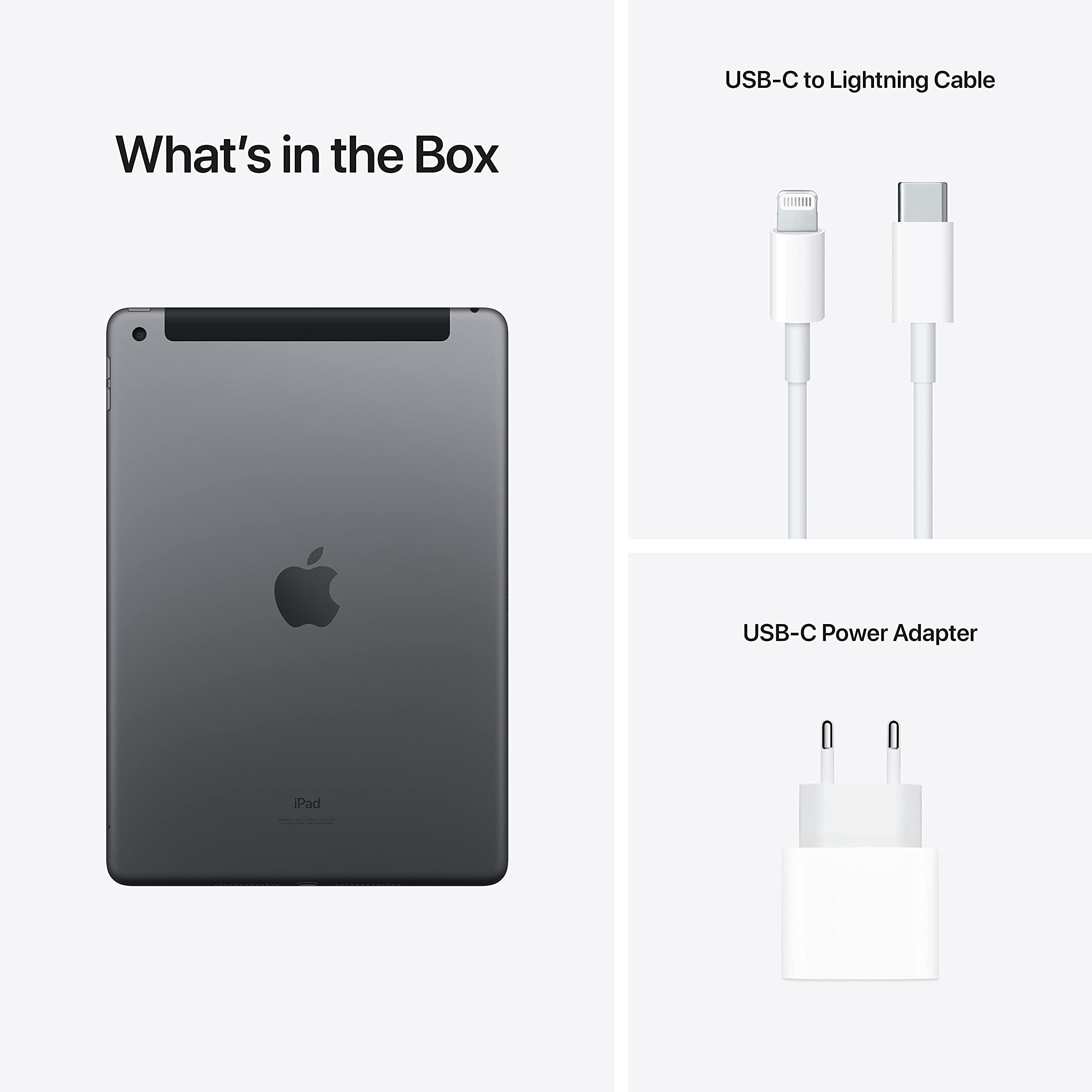 2021 Apple iPad (10,2-pouces, Wi-Fi + Cellulaire, 256 Go) Gris Sidéral (Reconditionné)