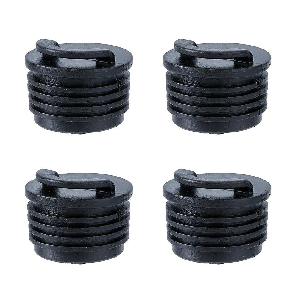 DICOSMETIC 4Pcs Kayak Scupper Plug Push-in Boats Scuppers Rubber Drain Hole Stopper Black Kayak Hole Seal Boat Drain Plug Stopper for Boat Prevent Water