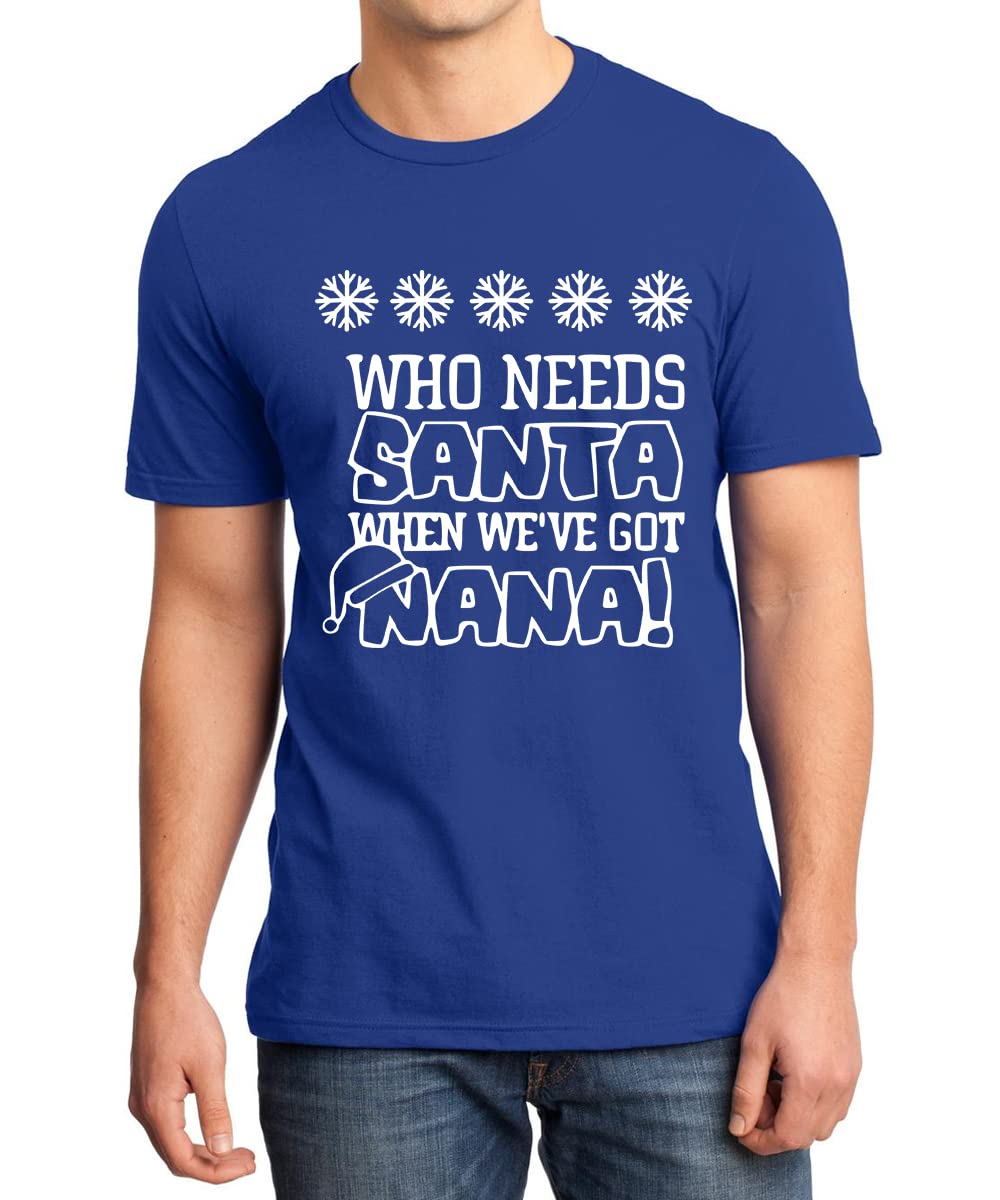 CaseriaMen's Round Neck Cotton Half Sleeved T-Shirt with Printed Graphics - Who Needs Santa