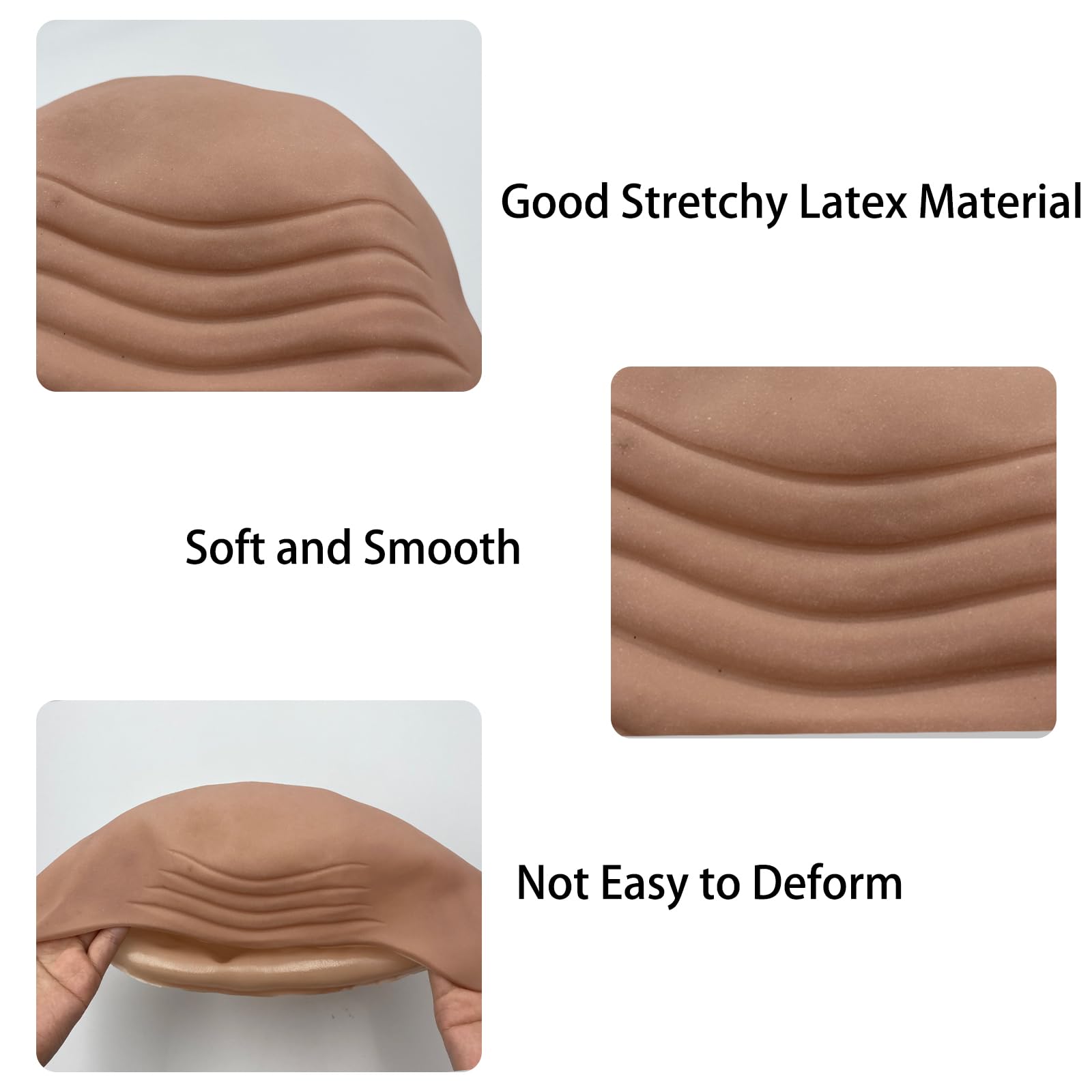 2 PCS Bald Cap Adult, Latex Bald Cap, Halloween Bald Cap, Bald Skin Thick Latex Head Cap, Makeup Latex Bald Head Wig Cap - Image 2