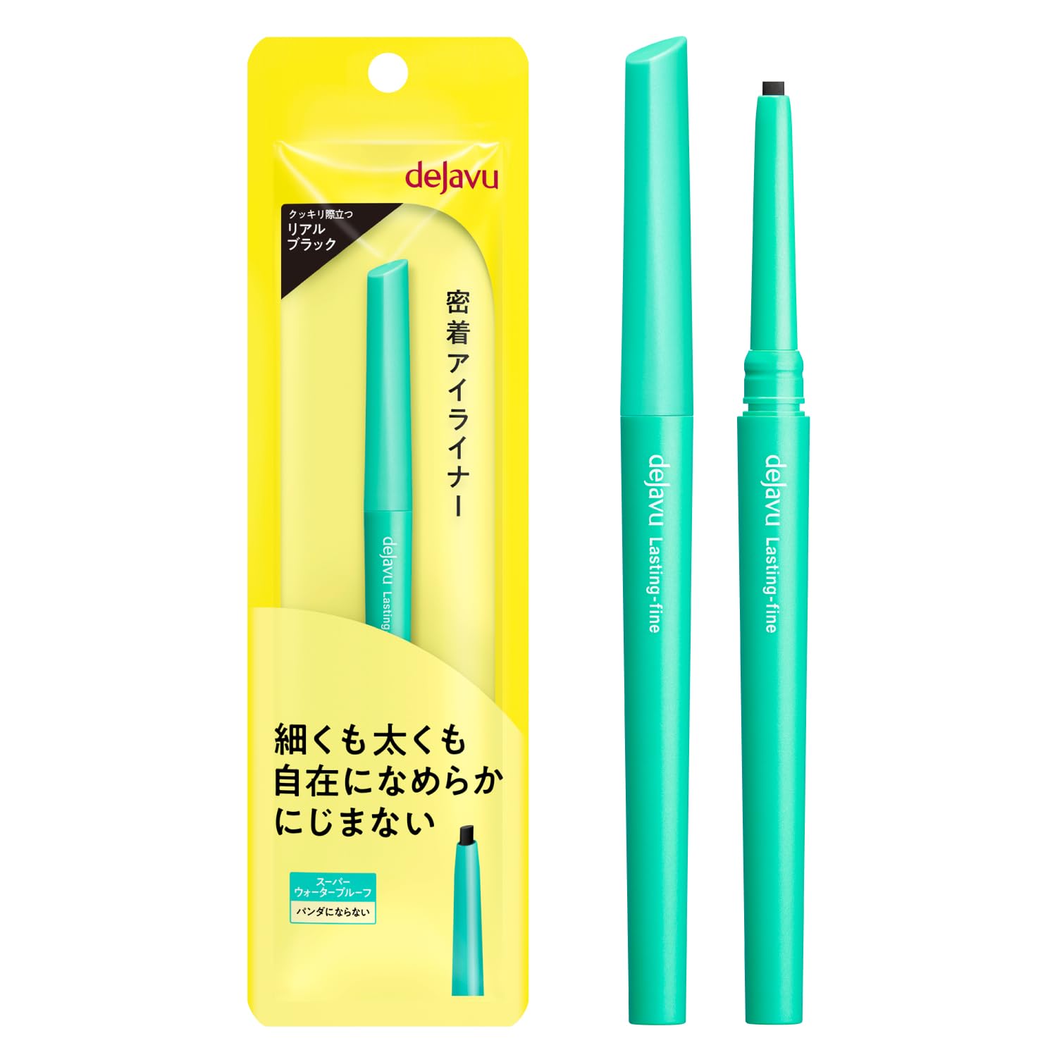 デジャブ　密着アイライナー　繰り出しペンシル24時間　リアルブラック×6本 試してみた】デジャヴュ 「密着アイライナー」繰り出しペンシル