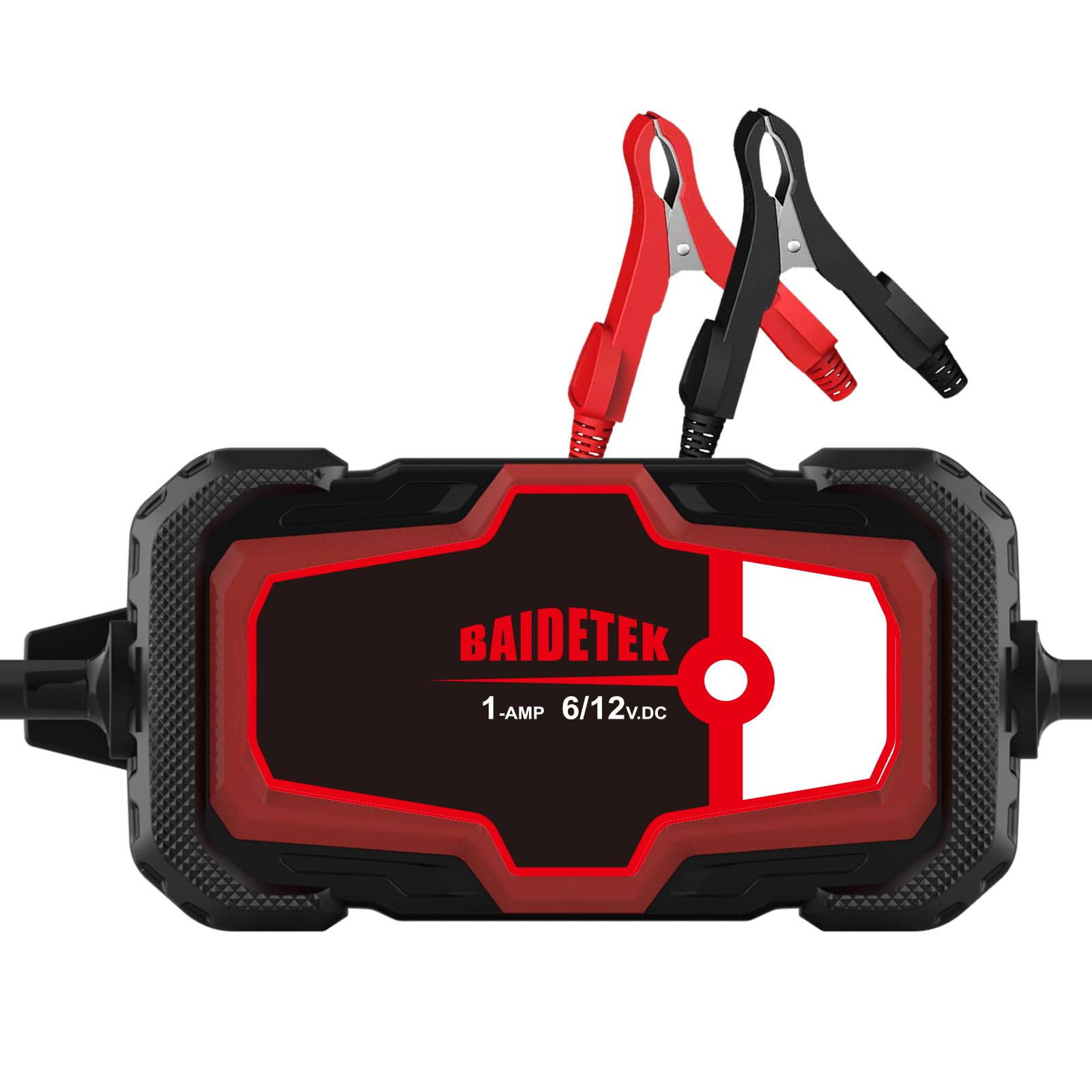 BAIDETEK1A Car Battery Charger, 6V and 12V Fully Automatic Trickle Charger, Smart Battery Maintainer for Cars, Motorcycle, Boat, Truck, Lawn Mower, Marine Lead Acid Batteries