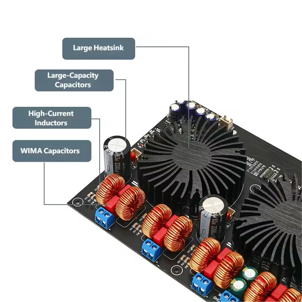 Classe D Ad Alta Potenza 4X300W Amplificatore di Potenza Scheda TPA3255 Quattro Canali Digital Luxury Fan