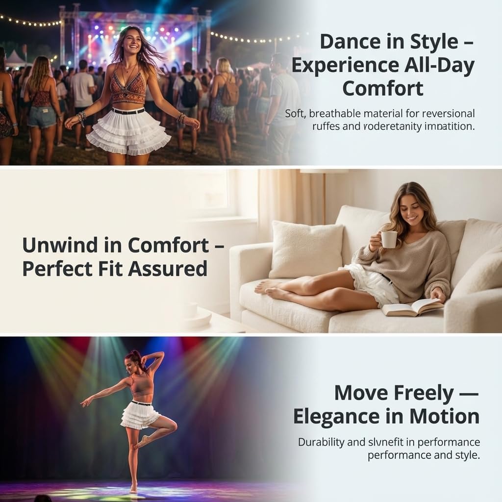 Malco Modes Ruffle Shorts for Women – Bloomers, Boy Shorts for Women, Sexy Shorts, Plus Size Options - Image 7