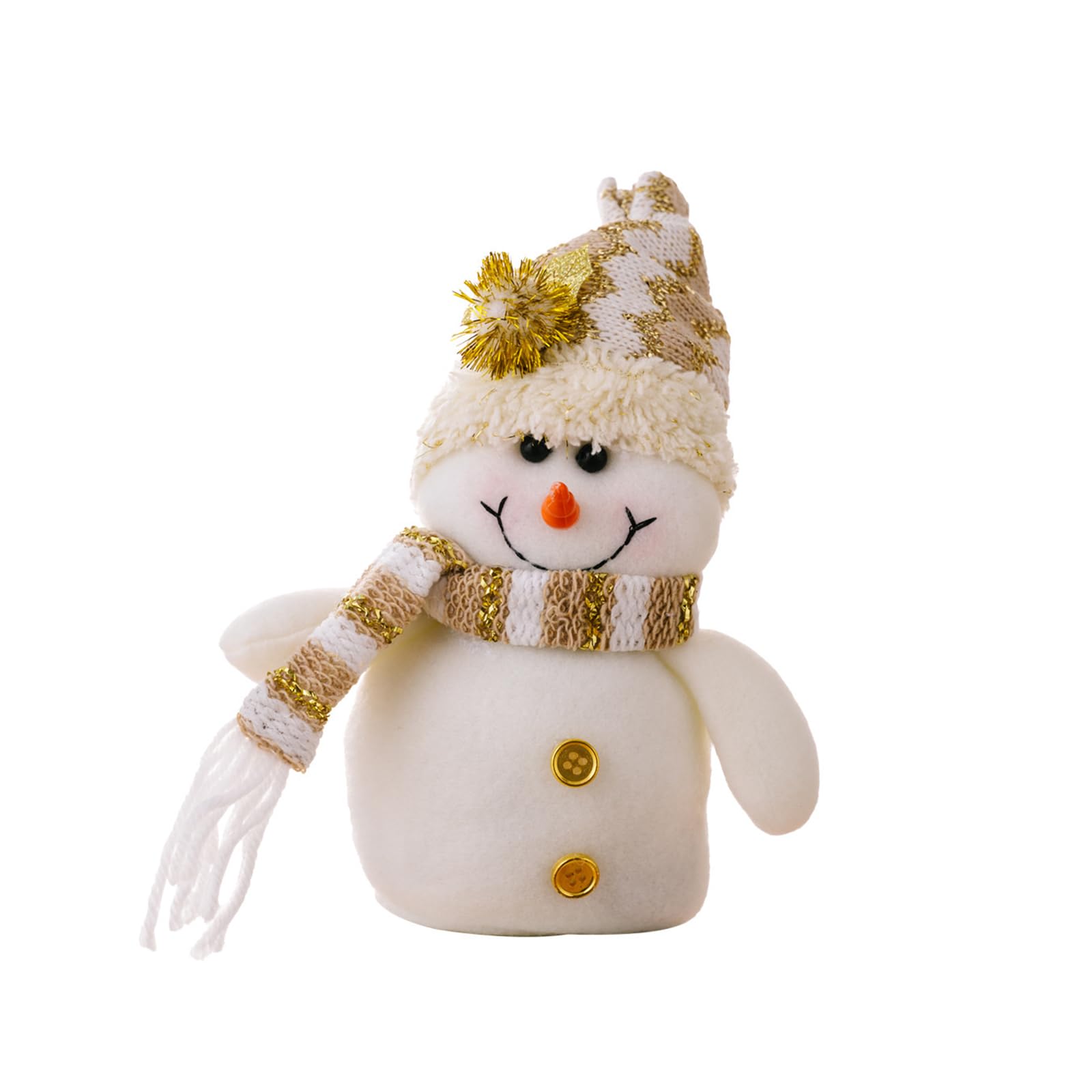 Elnwnnkc Christmas Doll Ornaments Desktop Santa-Claus Snowman Figurine Ornaments Christmas Decorations for Home New Year Decor Snowman Doll