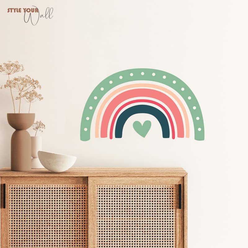 Image of Kotart - Colorful Rainbow HD Printed PVC Vinyl Wall Decals /Stickers for Kids Room Living Room Bedroom Home and Office Wall