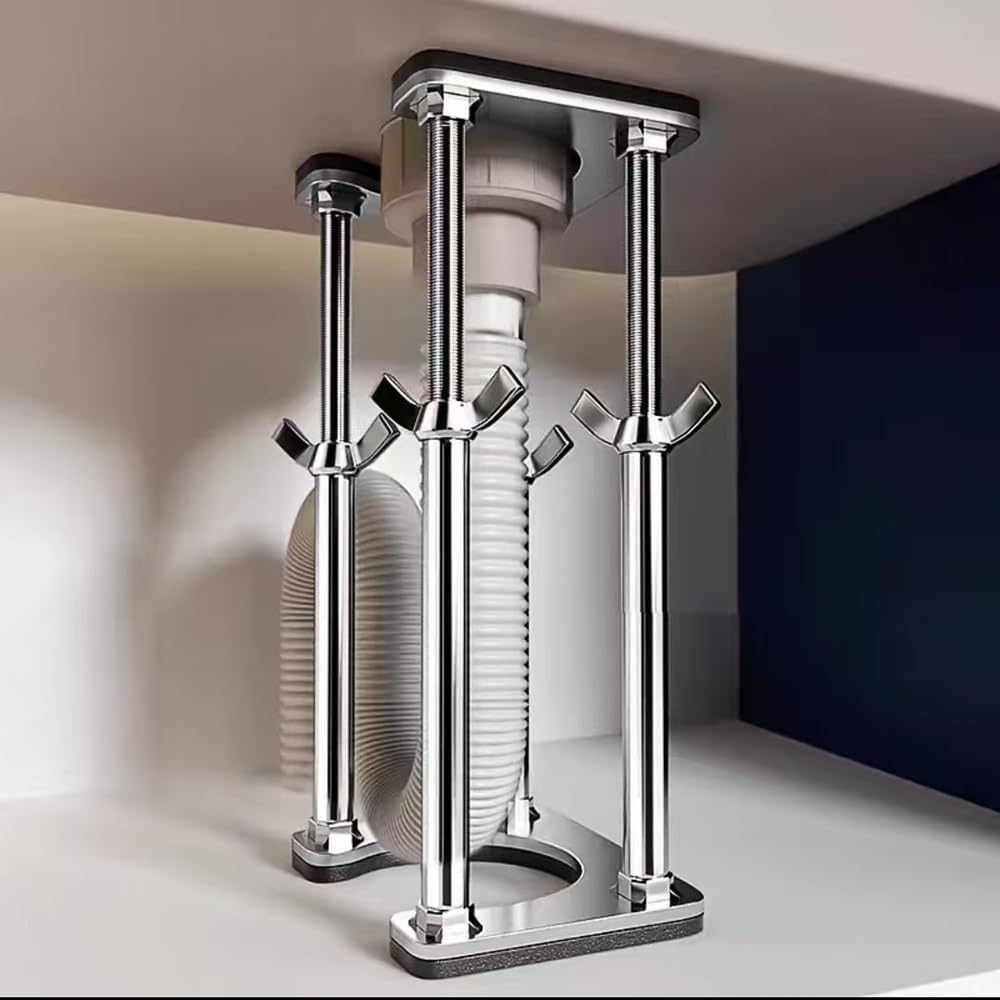 Soportes de fregadero empotrados, patas de soporte de acero inoxidable resistentes para reparación de baño y cocina, kit de instalación de fregadero duradero, paquete de 4