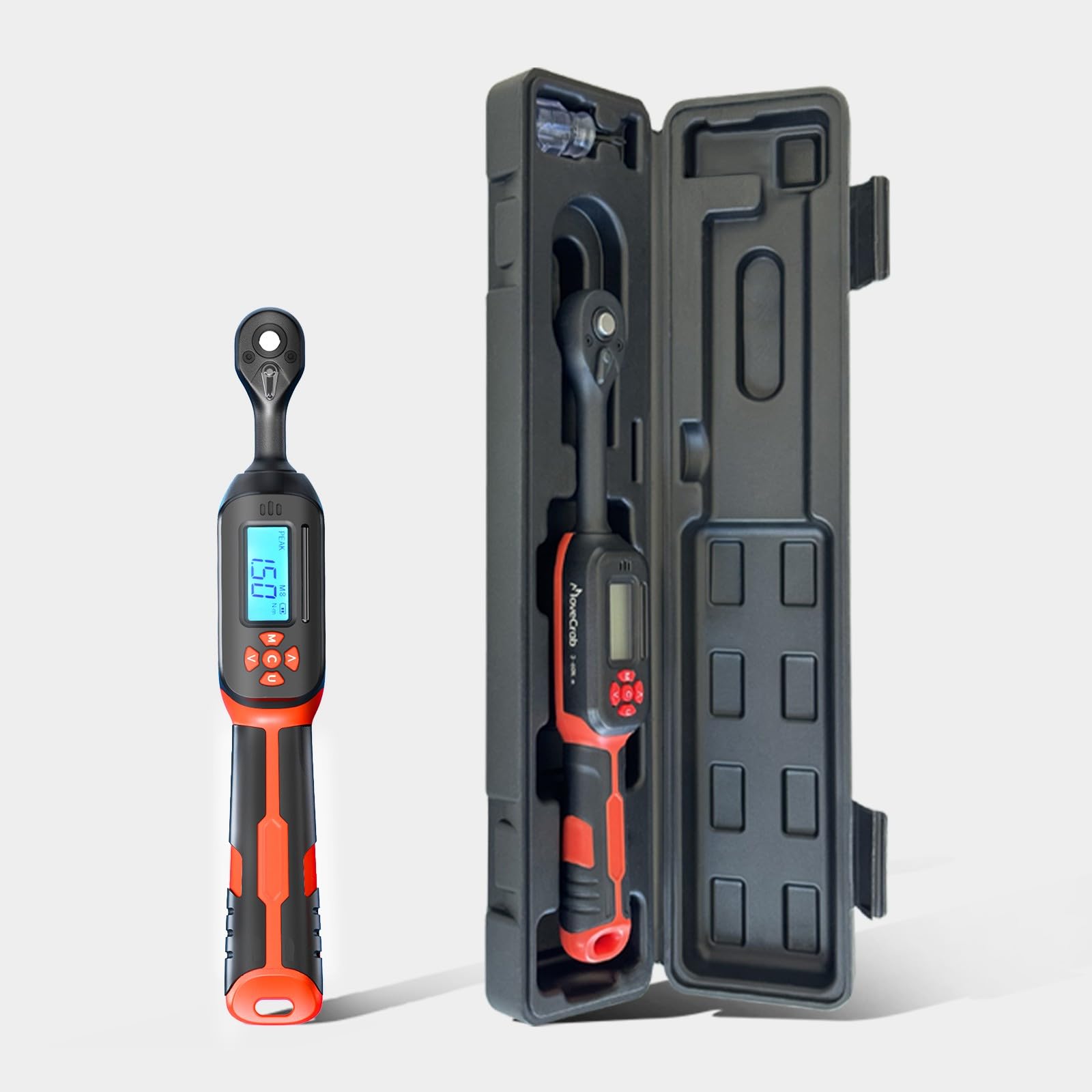 Digital Torque Wrench 1-340N.m 2% Accuracy Preset & LED/Buzzer Alerts for Bike Motorcycles Automotive Mechanical Tool(3-60N.m)