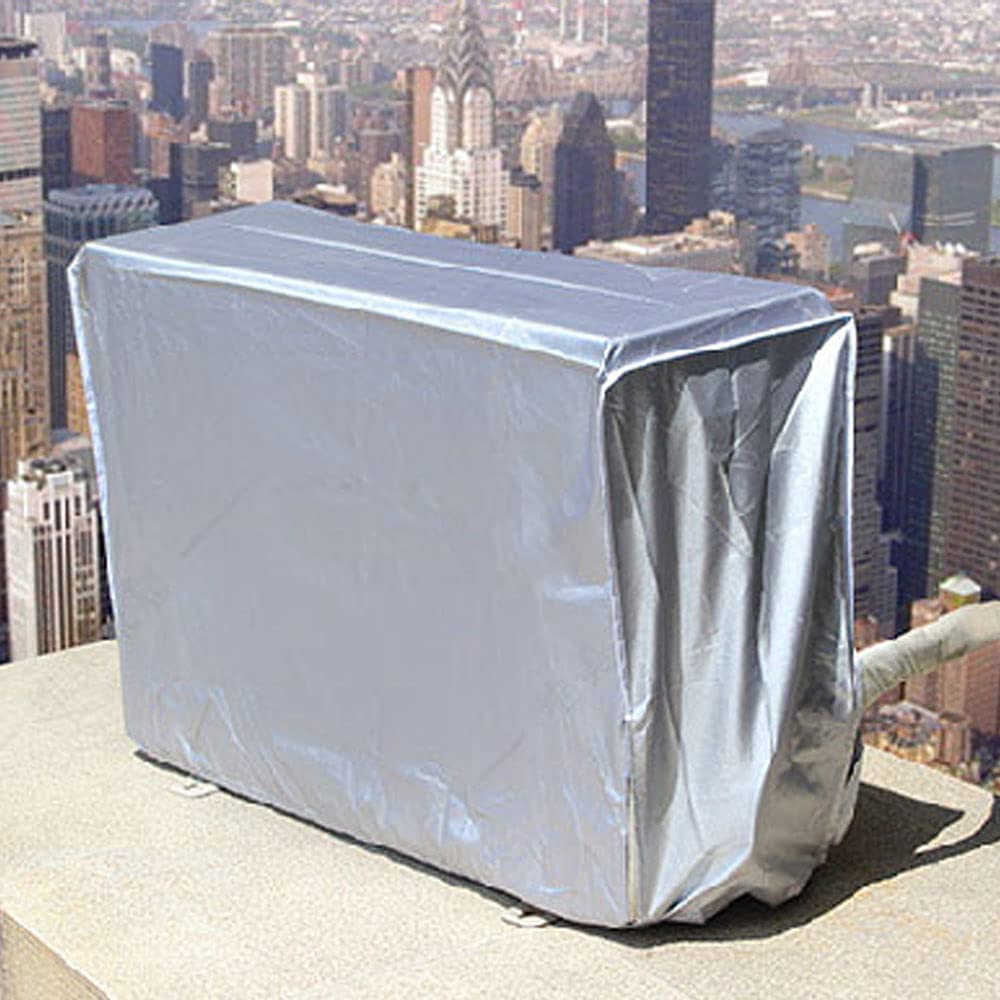 Cubierta de aire acondicionado 100 x 80 x 41 cm, resistente a la intemperie, protección UV, para unidad exterior
