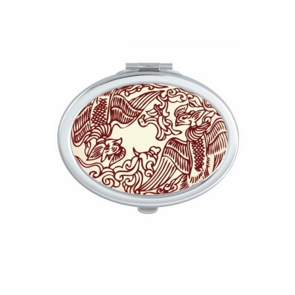 Miroir compact portable ovale pour ajuster son maquillage n'importe où