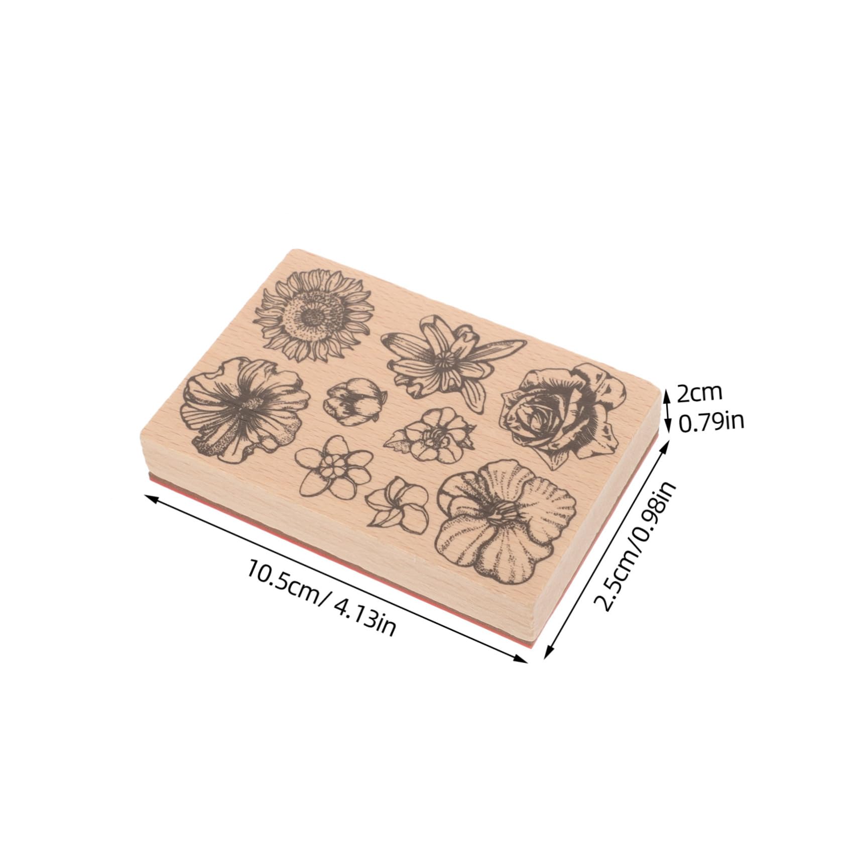 4pezzi Timbrini Decorativi per Scrapbooking e Timbri Floreali per e Te Design e Adulti