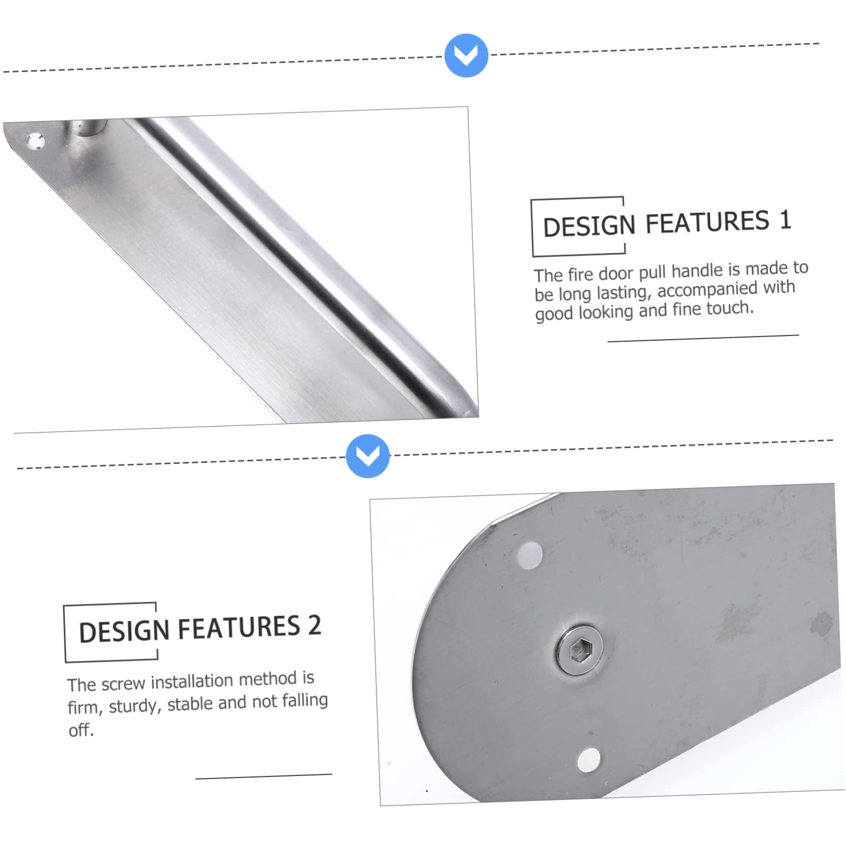 Cabilock Fire Access Door Pull Knob House Pull Knob Stainless Steel Door Handle Comfortable Grip