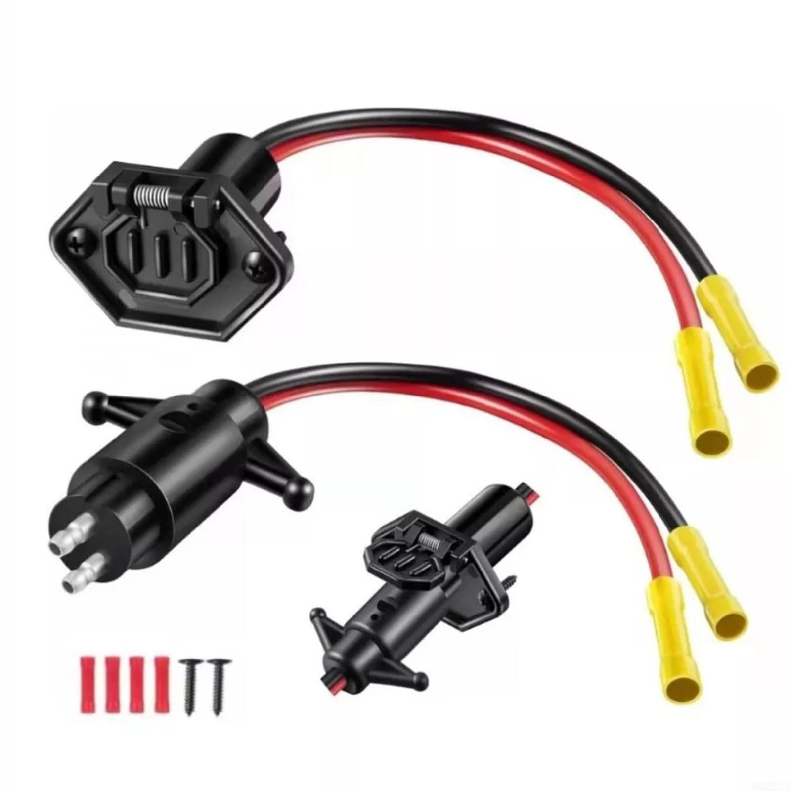 Trolling-Motorstecker Wasserdichtes Trolling-Motor-Stecker- und Steckdosen-Set 12V wasserdicht Schnellanschluss für Schiffsteile männlich + weiblich