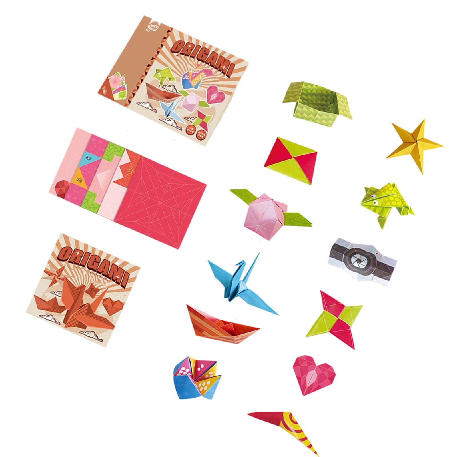 Shurhome Kids Paper Craft Safe Art Projects with Step-by-Step & Travel Storage Paper Art Set for Kids