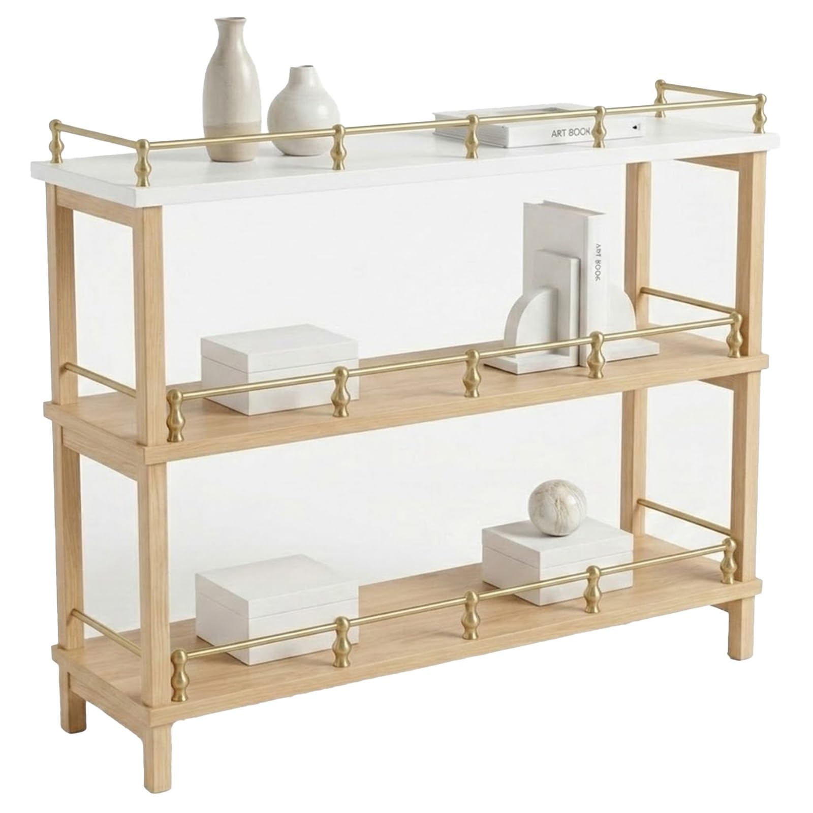 Set da 3 Barra di Protezione per Mensole in Ottone Massiccio
