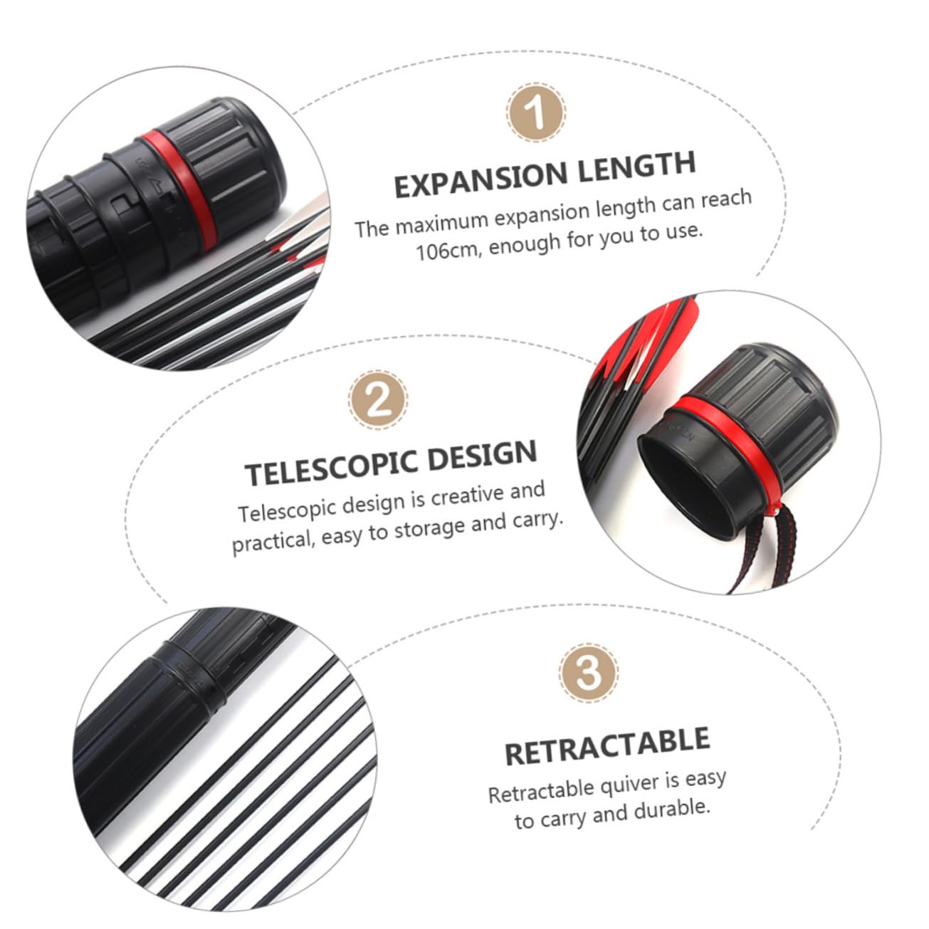 FOYTOKI Plastic Arrow Tube Case 2pcs Arrow Carrying Case for Archery Easy to Use