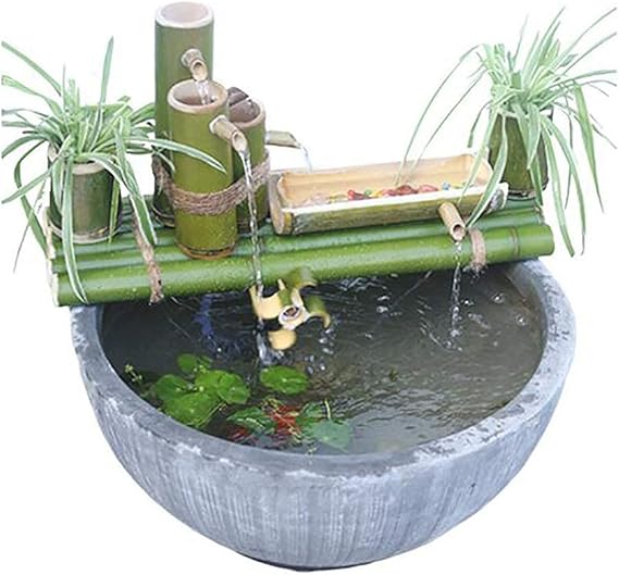 Image VSDEXR Bamboo Accents Water Fountain With Pump, Backyard Pond Kit, Smooth Split Resistant Bamboo, Natural Bamboo Fountain For Garden Courtyard Decoration Image VSDEXR Bamboo Accents Water Fountain With Pump, Backyard Pond Kit, Smooth Split Resistant Bamboo, Natural Bamboo Fountain For Garden Courtyard Decoration