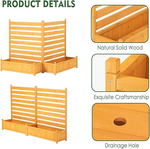 Miniatura 4 de FORTUNO Cama de jardín elevada galvanizada de 8 x 4 x 1 pies, 96 x 47.2 x 12 pulgadas, maceta grande de jardinería para verduras, caja elevada de