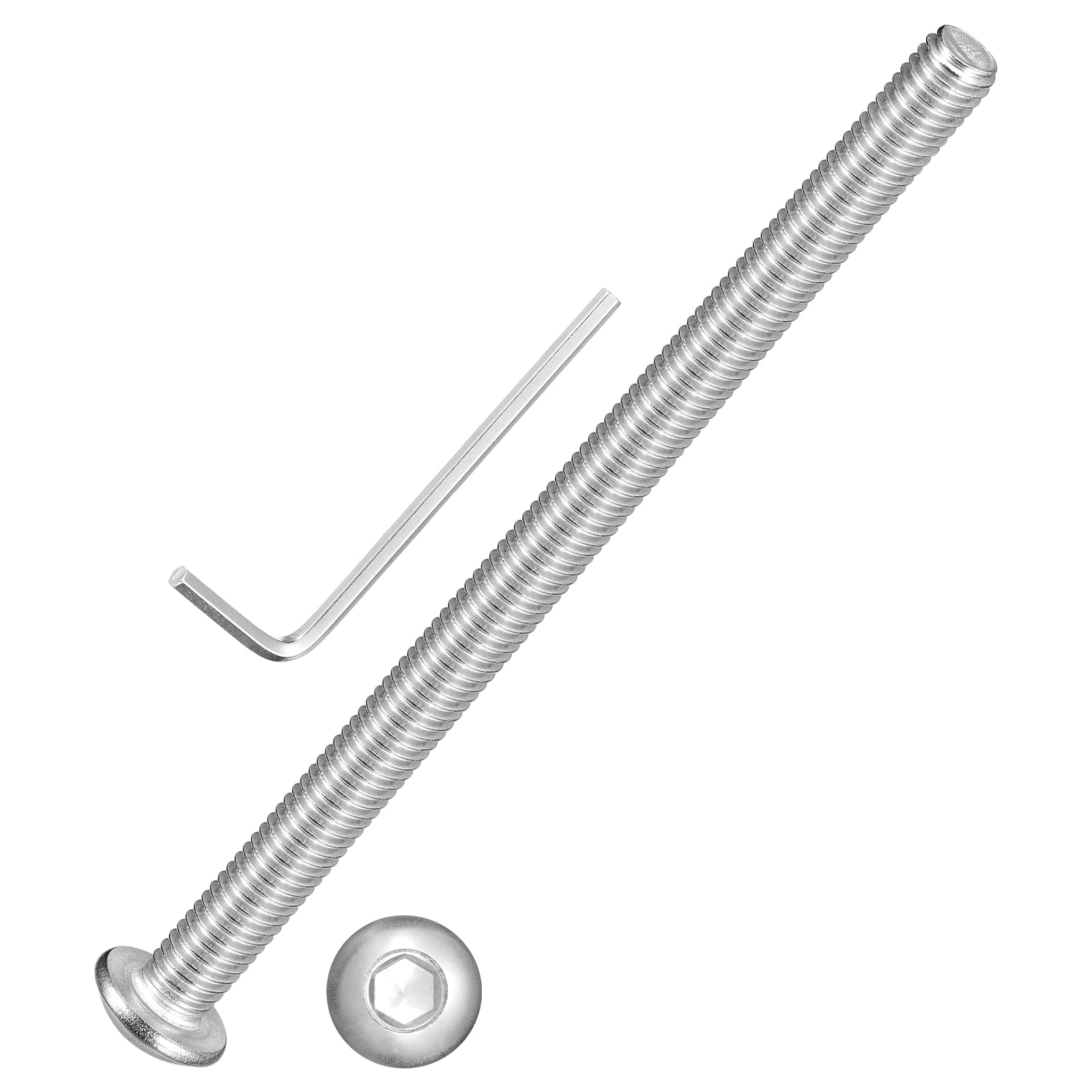 Kozelo 10pcs Button Head Socket Cap Screws-M5-0.8x85mm 18-8 Stainless Steel