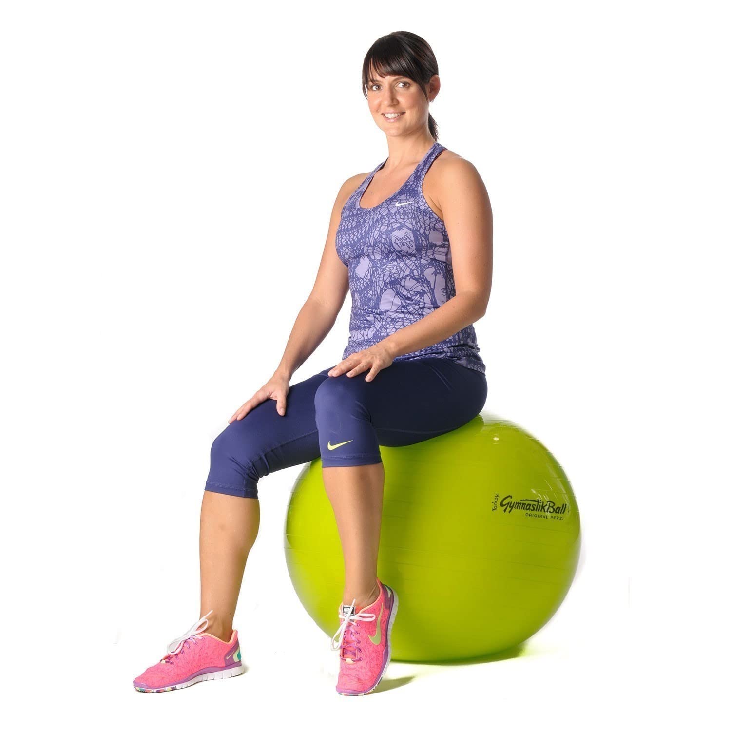 PEZZZI oryginalna piłka Pezziball standard 65 cm z pompką kombi piłka gimnastyczna fioletowa