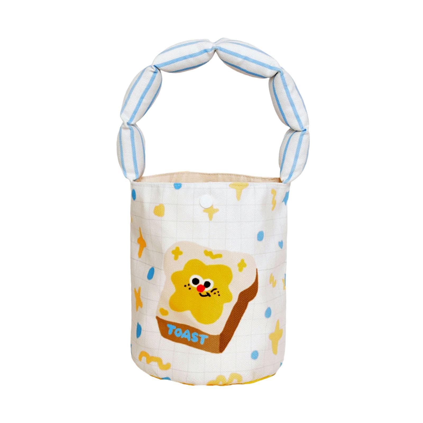 Women Bucket Bag Portable Purse Casual Cute Handbag for Gift Holiday Festive Bread Pattern-image-20