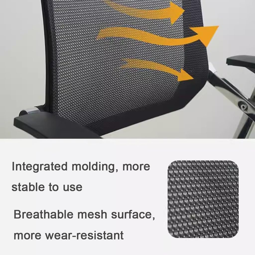 Silla de entrenamiento plegable portátil con bloc de escritura y reposabrazos, ideal para uso doméstico/oficina, diseño ligero, tamaño: 55 x 50 x 86 cm