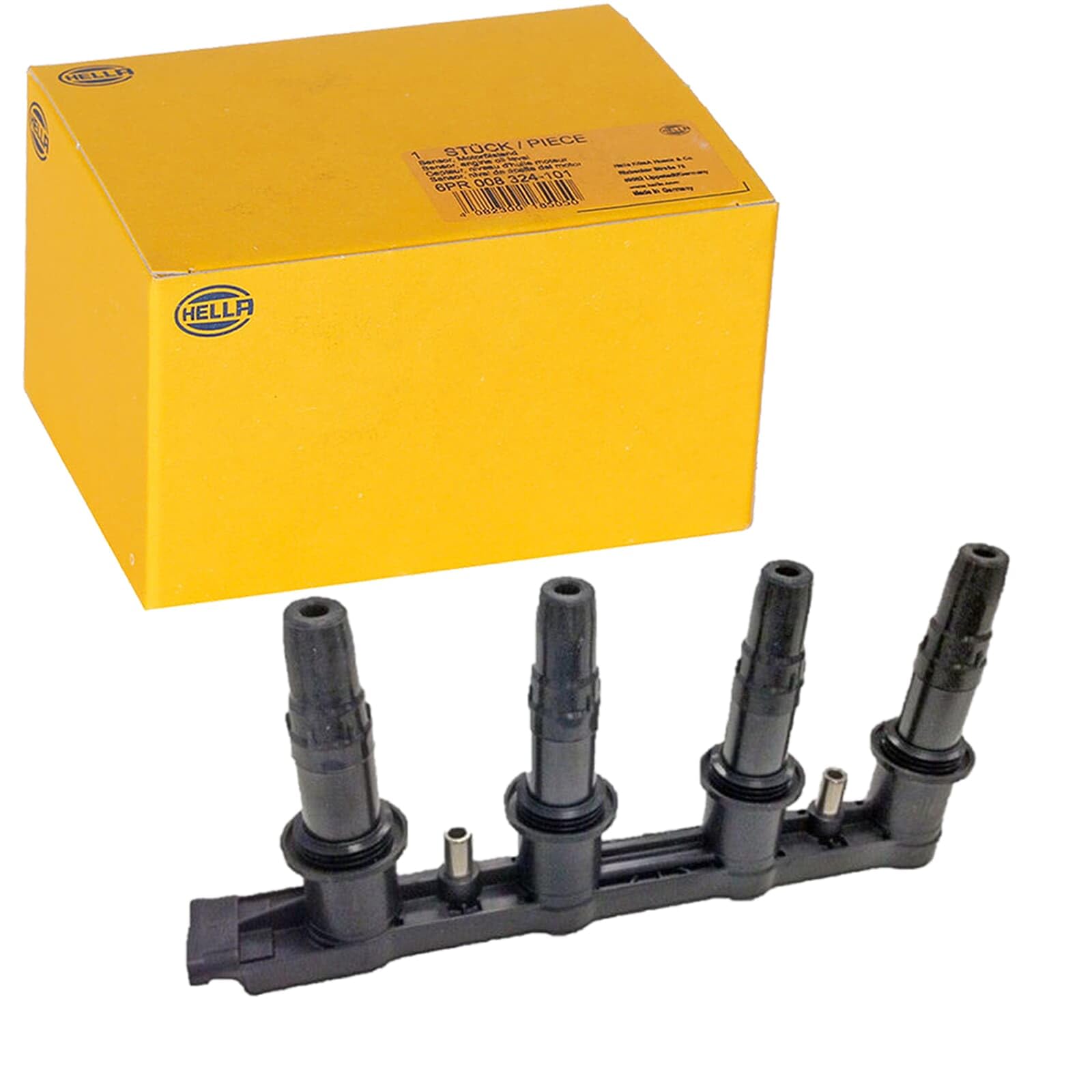 HELLA 5DA 358 000-241 Zündspule - 12V - 7-polig - Blockzündspule - geschraubt | 5DA 358 000-241 passend für Astra Mokka | 5DA 358 000-241