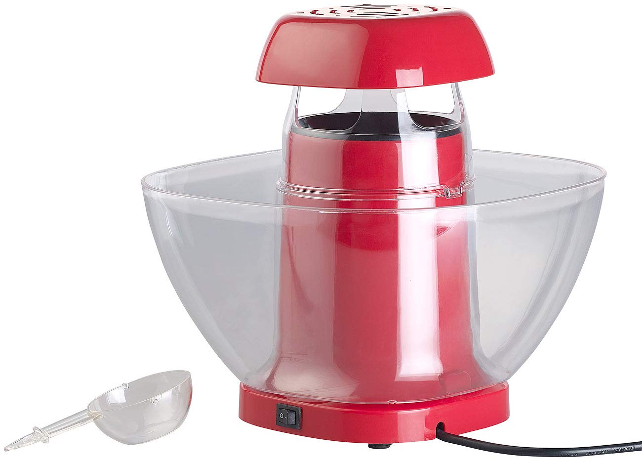 Rosenstein & Söhne máquina palomitas aire caliente: Máquina de palomitas de maíz de aire caliente, Feria, para hasta 80 g de maíz, Bandeja de recogida, 1.200 vatios (retro)