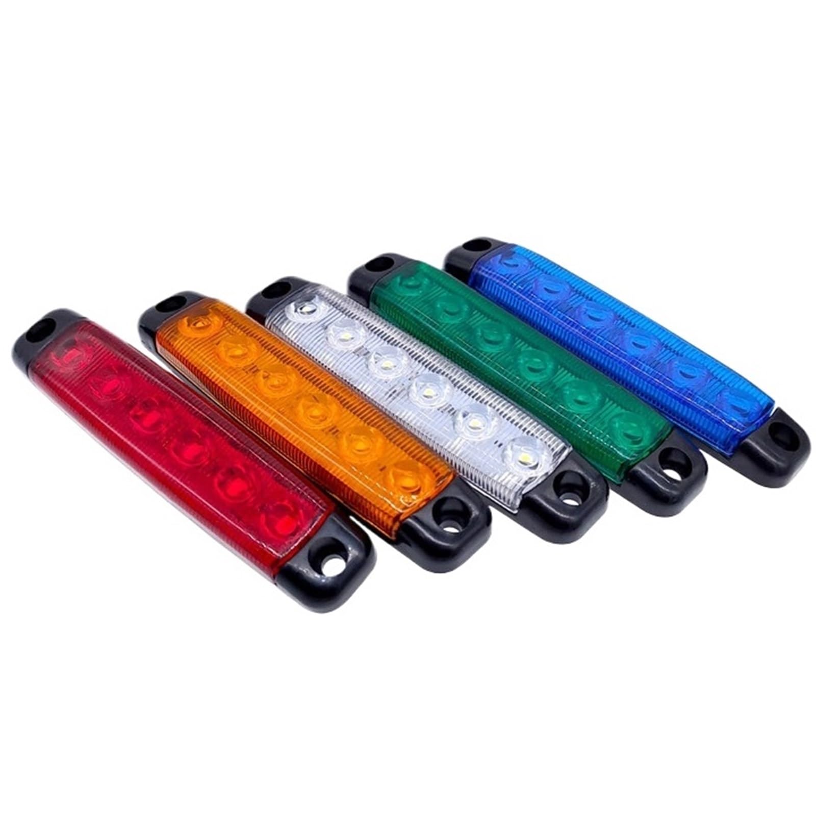 2 Uds 6LED 12V/24V Camión Remolque Indicadores De Posición Lateral Luz De Liquidación(24V White)