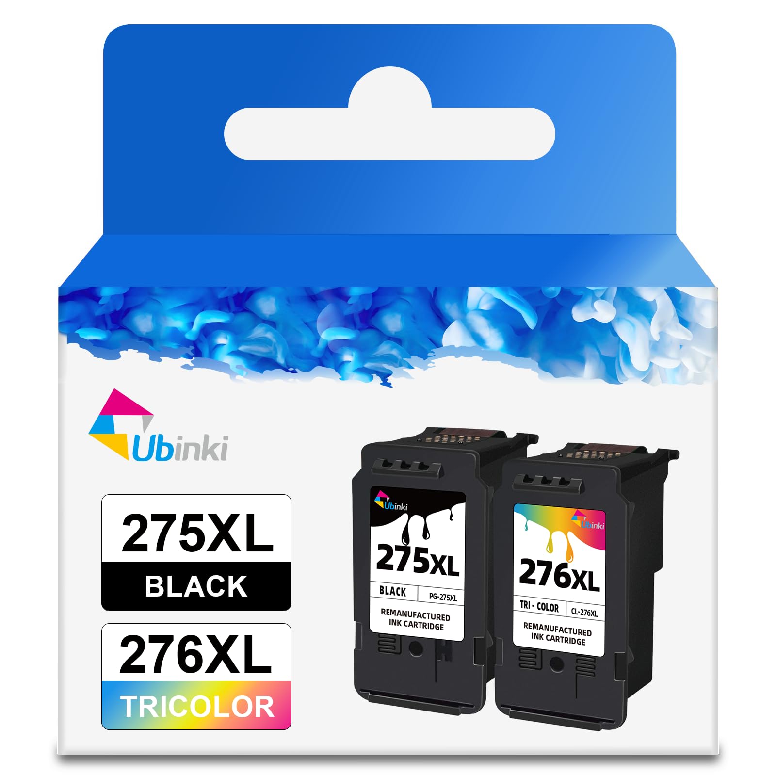 275XL 276XL Compatible Ink Cartridge Replacement for Canon Ink 275 276 (Black Color Combo, 2-Pack) PG275 CL276 XL for TS3522 TR4720 TR4722 TS3520 TS3500 TR4700 TS3700 TS3720 TS3722 PrinterClimatePartner certified