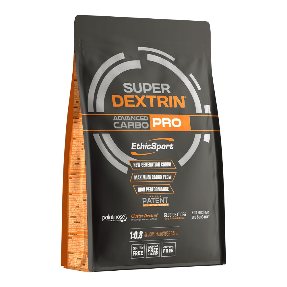 Super Dextrin PRO EthicSport – Carboidrati evoluti 1:​0,​8 (Glu:​Fru) con Cluster Dextrin, SusCarb, Palatinose e maltodestrine – busta da 840g – gluten free, doping free tested*