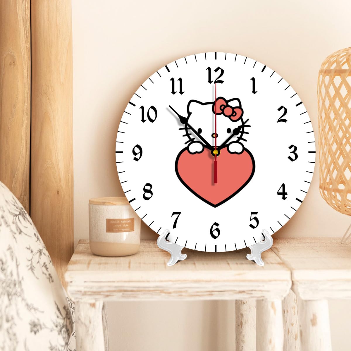 ハート型キティちゃん壁掛け時計 新品未使用 キティ 壁掛け時計 ハロー