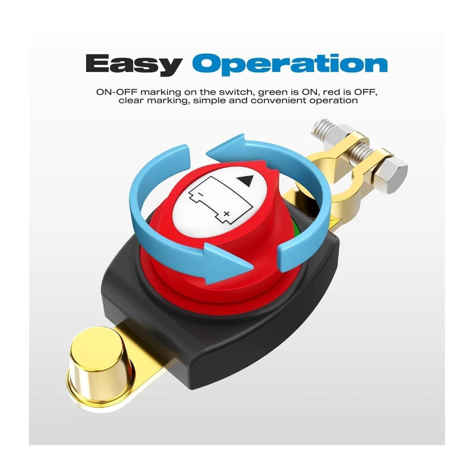 Interrupteur de déconnexion de batterie du pilier supérieur 12-48 V