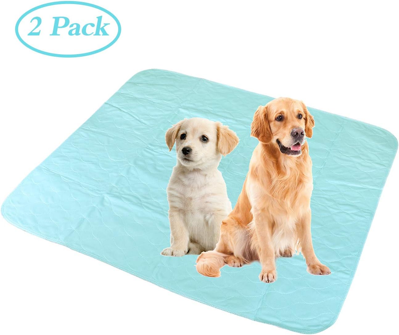 Brosive Washable Pee Pads for Dogs,Machine Washable Waterproof Puppy Training Pad,Fast Absorbing Reusable Large Dog Pee Pad (2 Pack,36”x41”)