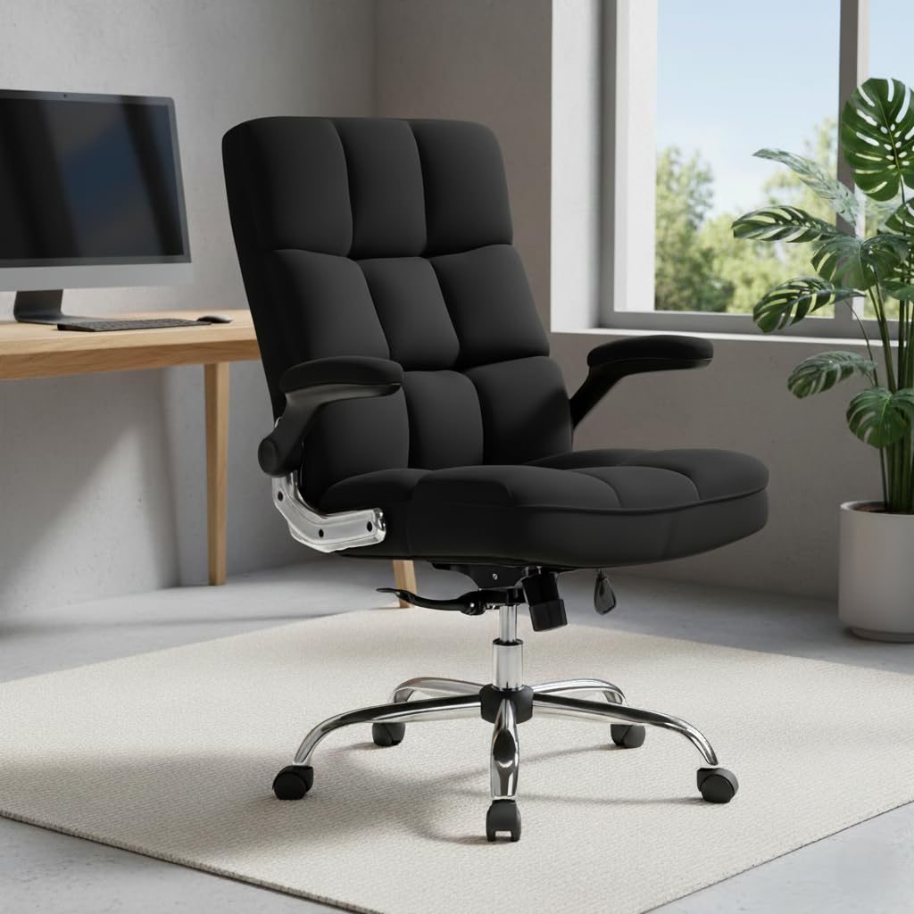 LAKDI Furniture New Best Premium Fabric Velvet High Back Home and Office Chair Adjustable Height & Arm, Ergonomic Executive Soft Padding, Work from Home & Computer Study Chair, CEO & Boss Chair