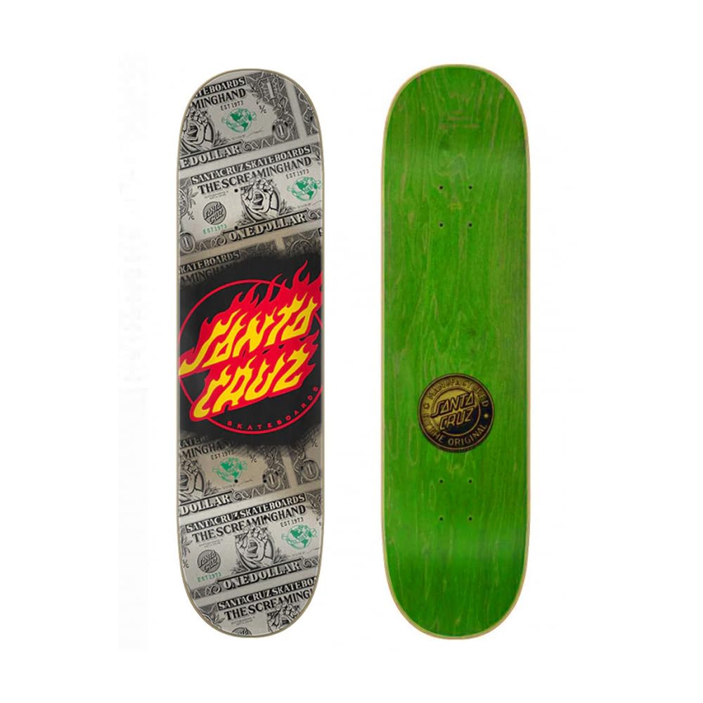 Santa Cruz Skateboard deck Dollar Flame Dot 7 Ply 8.0" x 31.60" SCR-SKD-2410