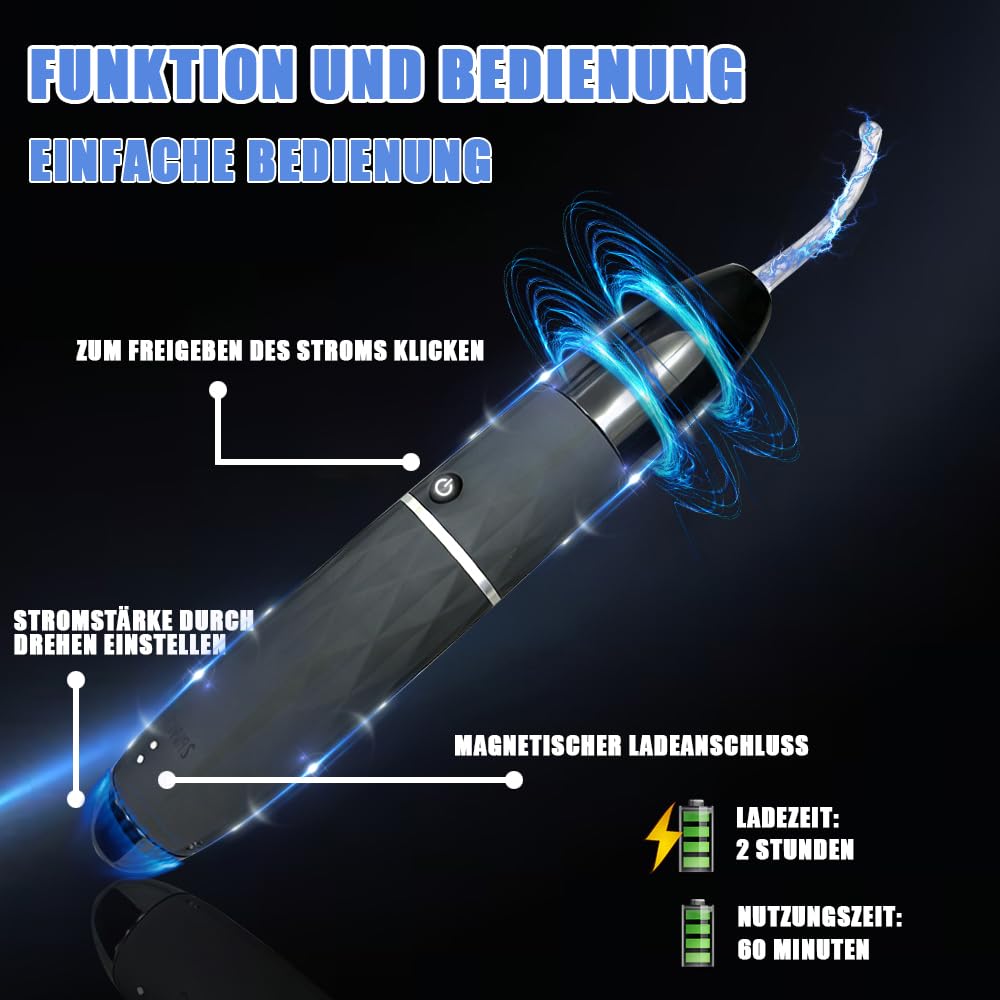 New Elektro Shock Massagestab Nippel, klitoris,Anal, Penis, G-Punkt Stimulation Elektrostimulation Mit Unendlich variabler Strom BDSM Masturbation SM E-stim Erotik Sex Spielzeug Für Männer Frau Paare