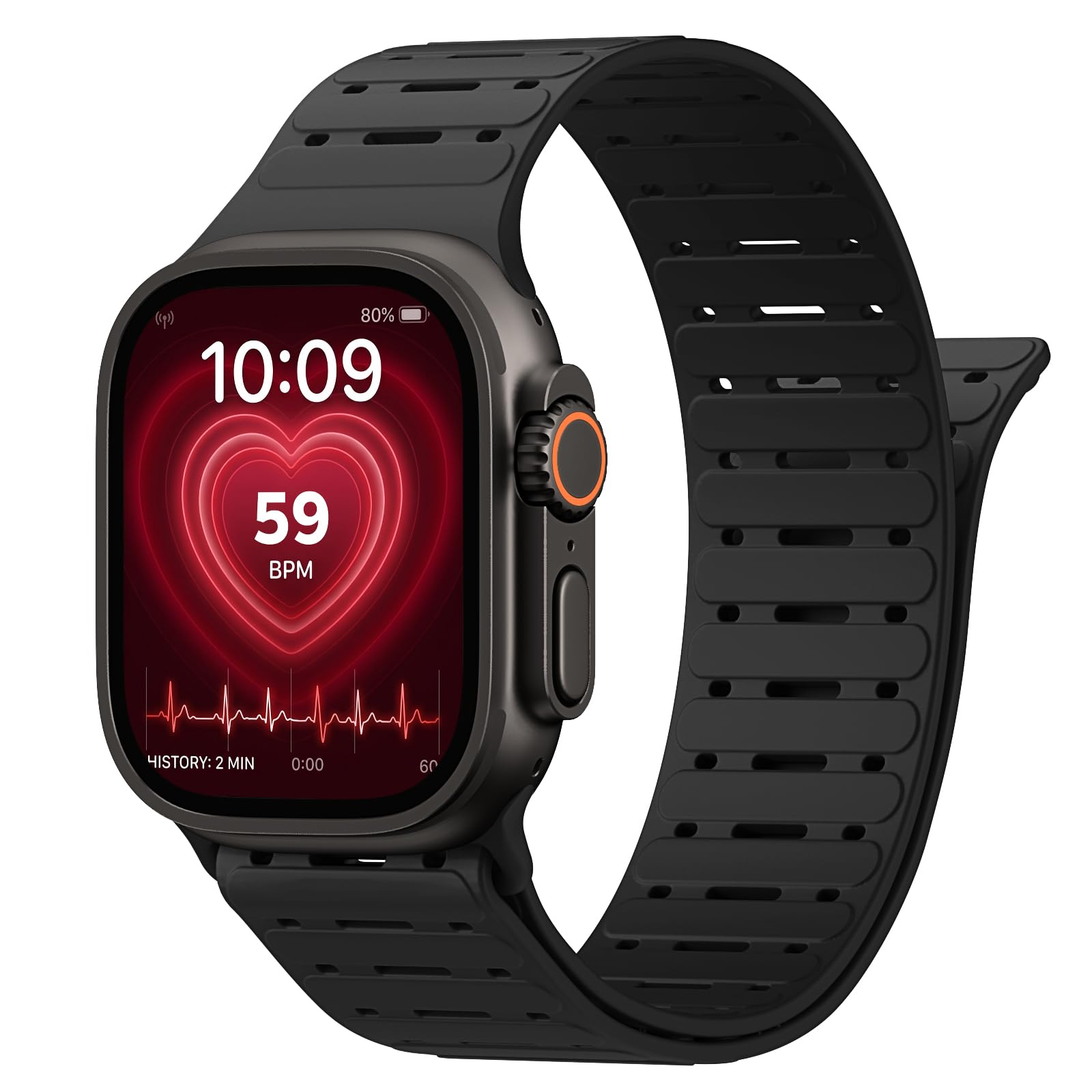 MoKo Magnetic Band Compatible with Apple Watch Ultra 4/3/2 49/46/45/44/42mm | Patented Si…