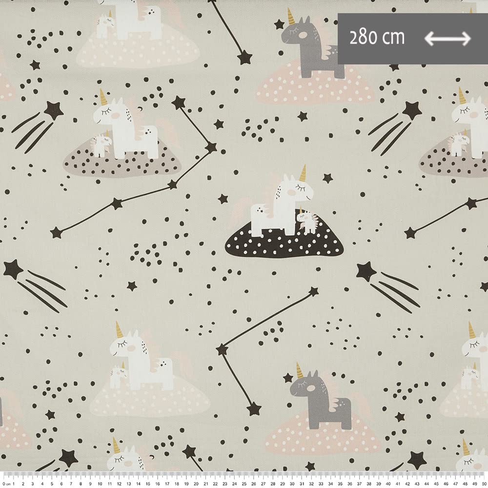 Kt KILOtela - Digital Printed Canvas Fabric, Upholstery, Cushions, Curtains, Half Panama Cotton, Fabric 100 cm long x 280 cm wide - Image 3