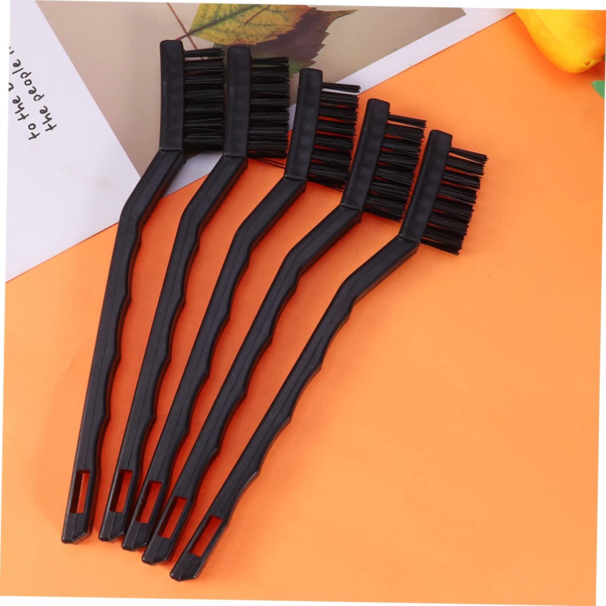 CIYODO 7-inch Cleaning Brush Set 3 Row Bristles Anti-Static Non-Slip Plastic Handle for Circuit Board Cleaning