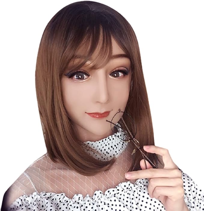 Amazon.co.jp BODYME 女装 シリコーン仮面 コスプレ フィメールマスク リアル 自然な白肌色 男の娘 性転換 ビューティー