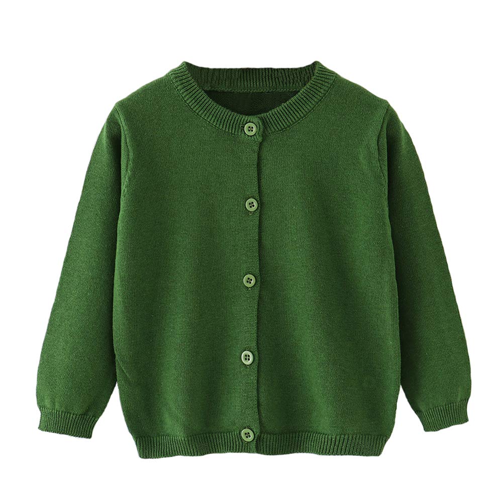 Little Girl Knit Cardigan Sweater - Toddler Button Down School Uniforms Cardigan