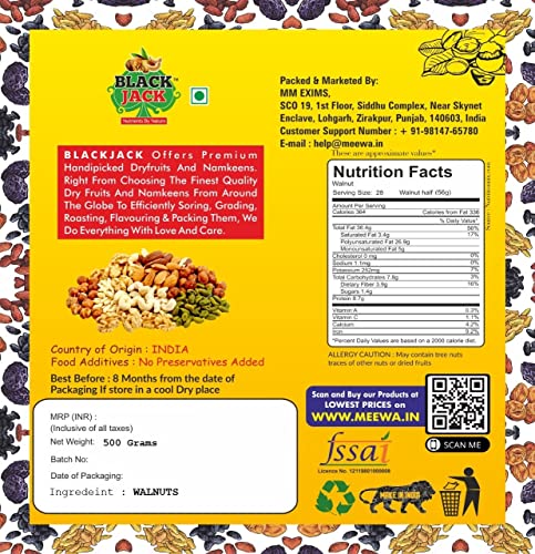 Image of ENGLISH NUTS-THE DRY FRUITS HOUSE Blackjack Walnuts 1 Kg 100% Natural Without Shell , Crop | Akhrot Giri | High In Protein & Iron | Vaccum Packed | Without Shell 1000 Grams Kernels