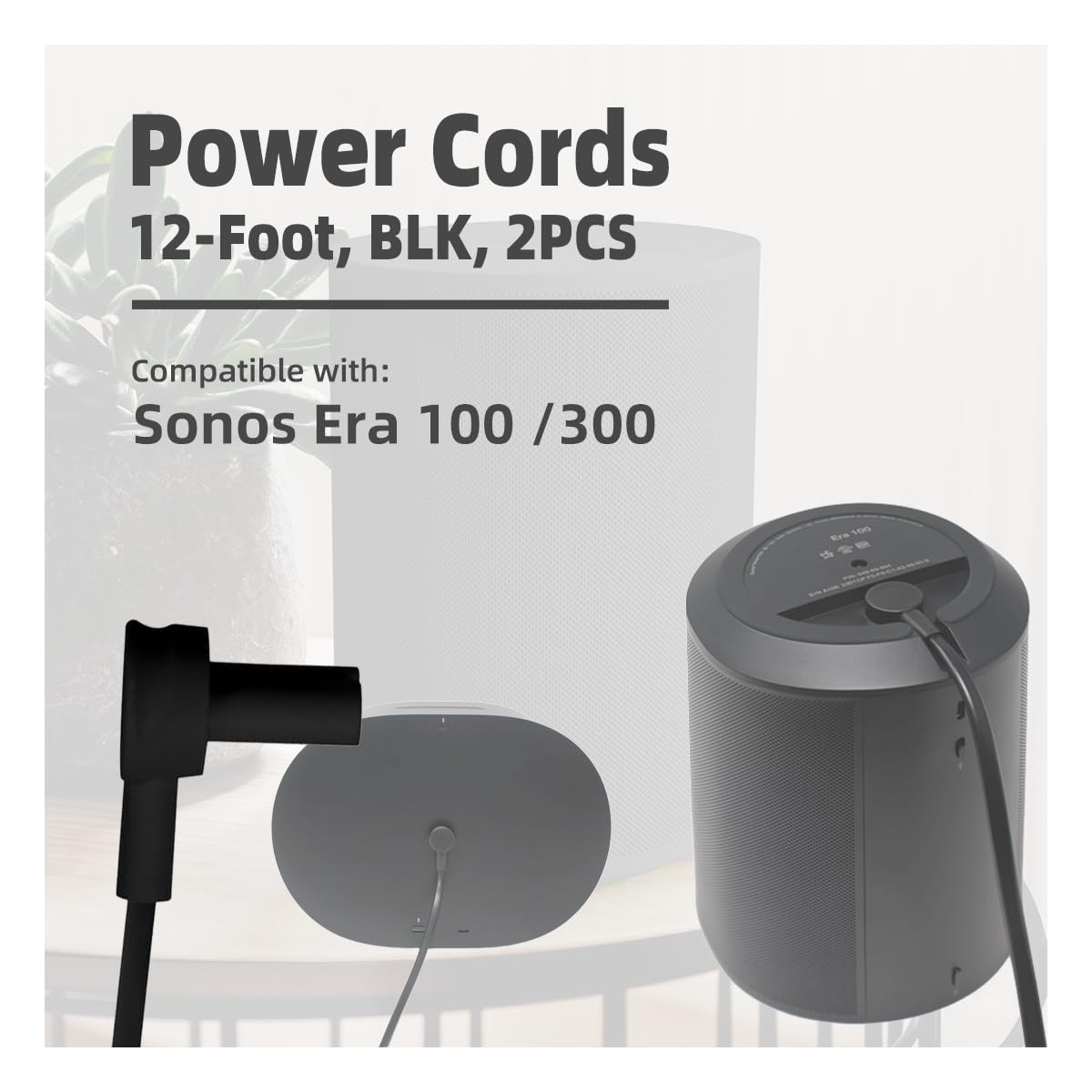 Amazon.com: (2-Pack) Long Power Cords Compatible with Sonos Era