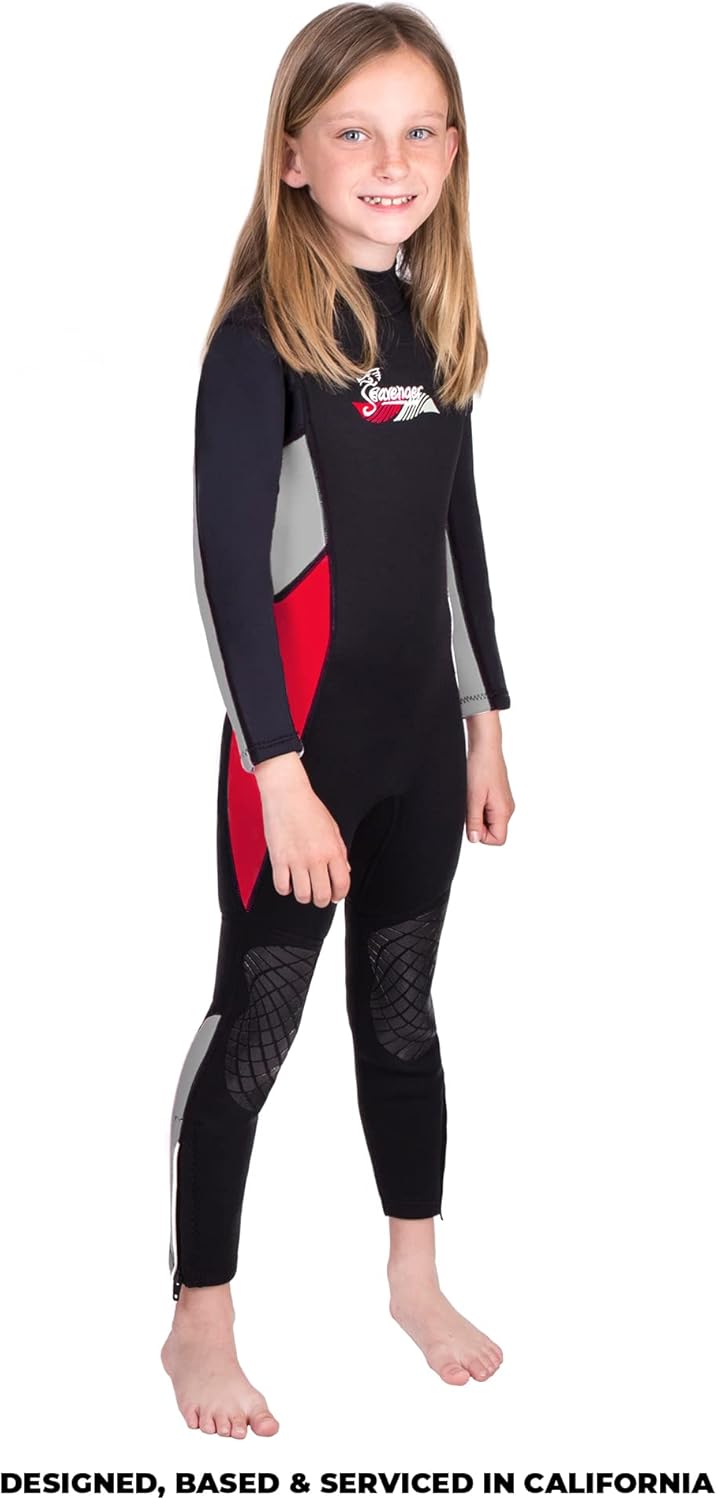 Seavenger Scout 3mm Neoprene Child Wetsuit Fire Red 4