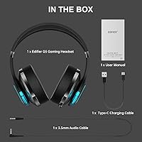 Vista 7 de Edifier G5BT Bluetooth Gaming Headset Over Ear Wired Headphones with Mic Black