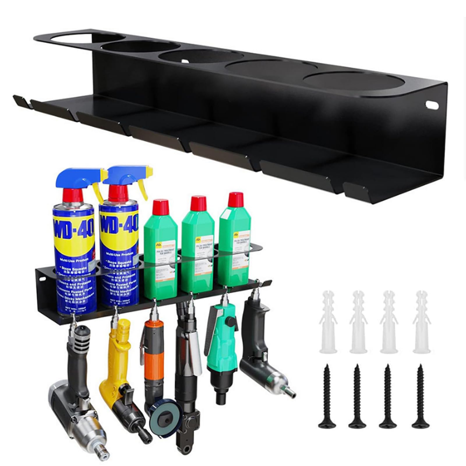Dosenhalter, Sprühflaschenhalter, Dosenhalter Werkstatt, Sprühflaschenregal, Spraydosenhalter Aufbewahrungsregal für 5 Sprühflaschen, Stabiler Sprühdosenhalter, Geeignet für Garagen, Geschäfte usw
