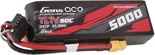 Miniatura 2 de Gens ace G-Tech 5000mAh 60C 11.1V 3S Batería Lipo de tamaño corto con enchufe XT60