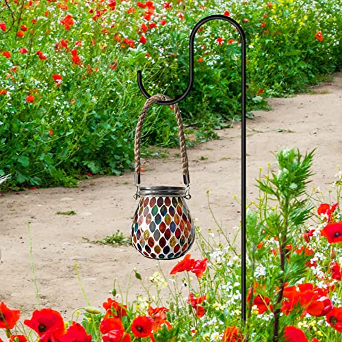 Mosaico a luce solare in vetro,Lanterne a mosaico